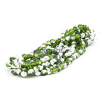 Faceted Czech Glass Fire Polished Beads - Olivine With Half Silver Coating