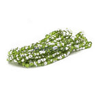 Faceted Czech Glass Fire Polished Beads - Olivine With Half Silver Coating