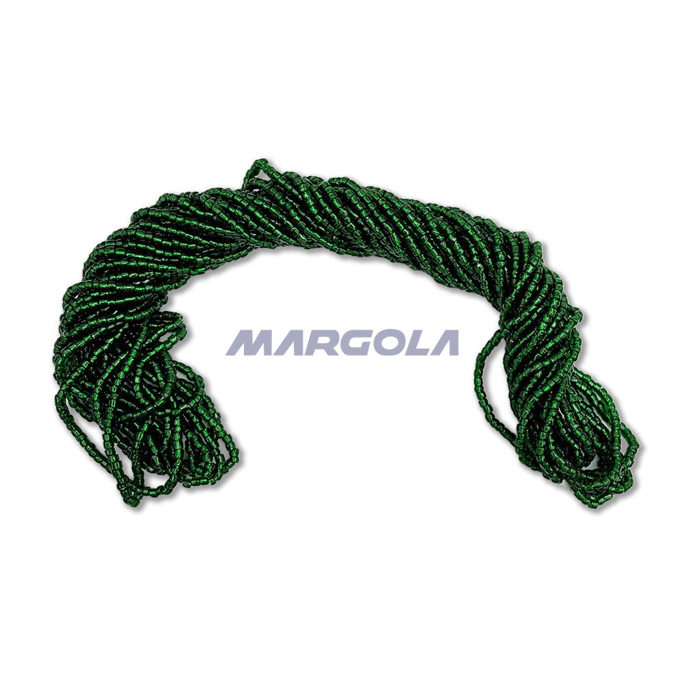 3 Cut 9/0 Forest Green Transparent Silver Lined Preciosa Ornela Beads