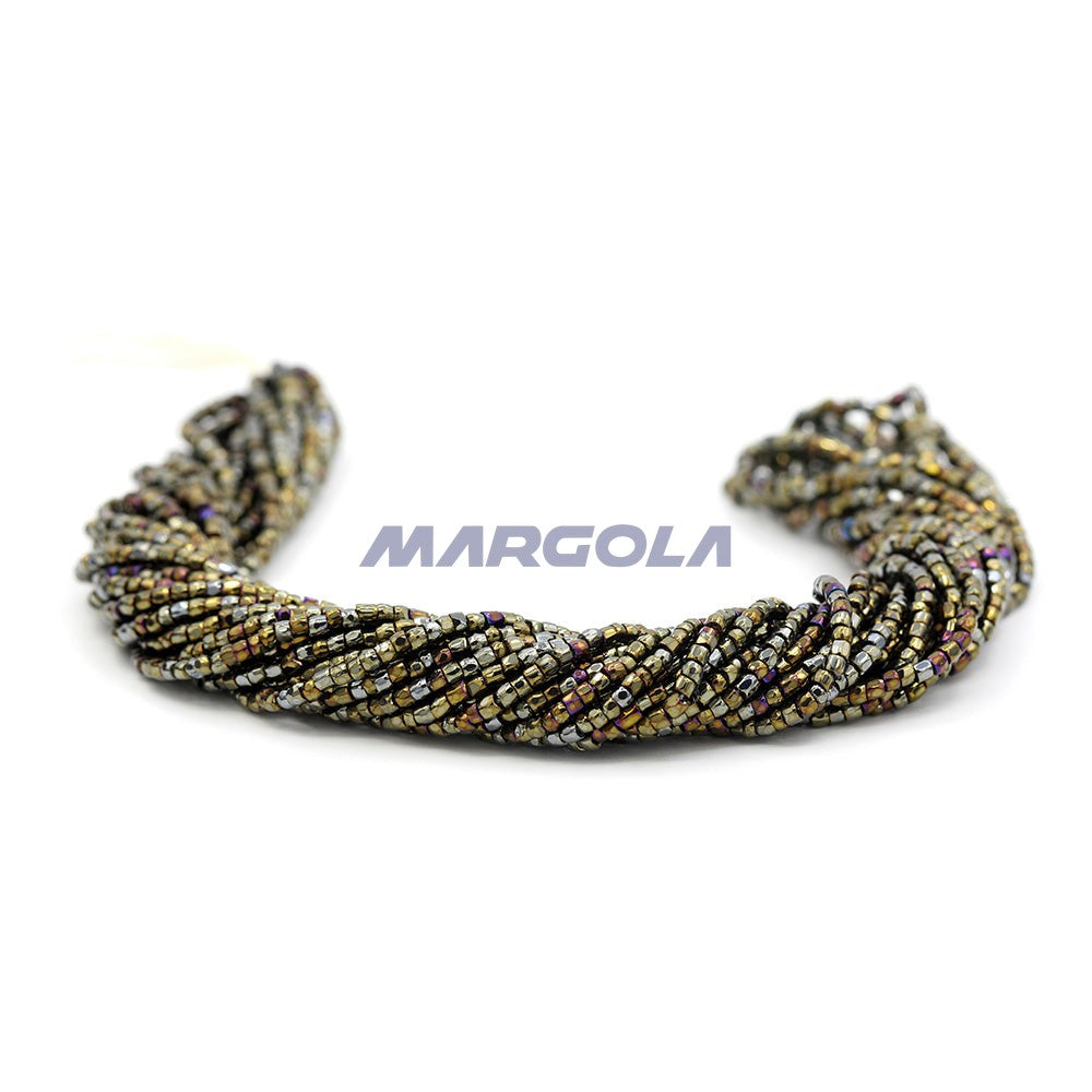 3 Cut 9/0 Brown Metallic Iris Preciosa Ornela Beads