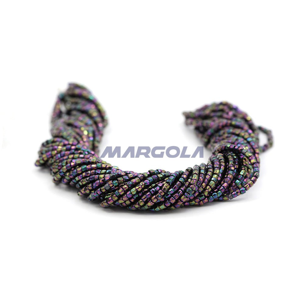 3 Cut 9/0 Purple Metallic Iris Preciosa Ornela Beads