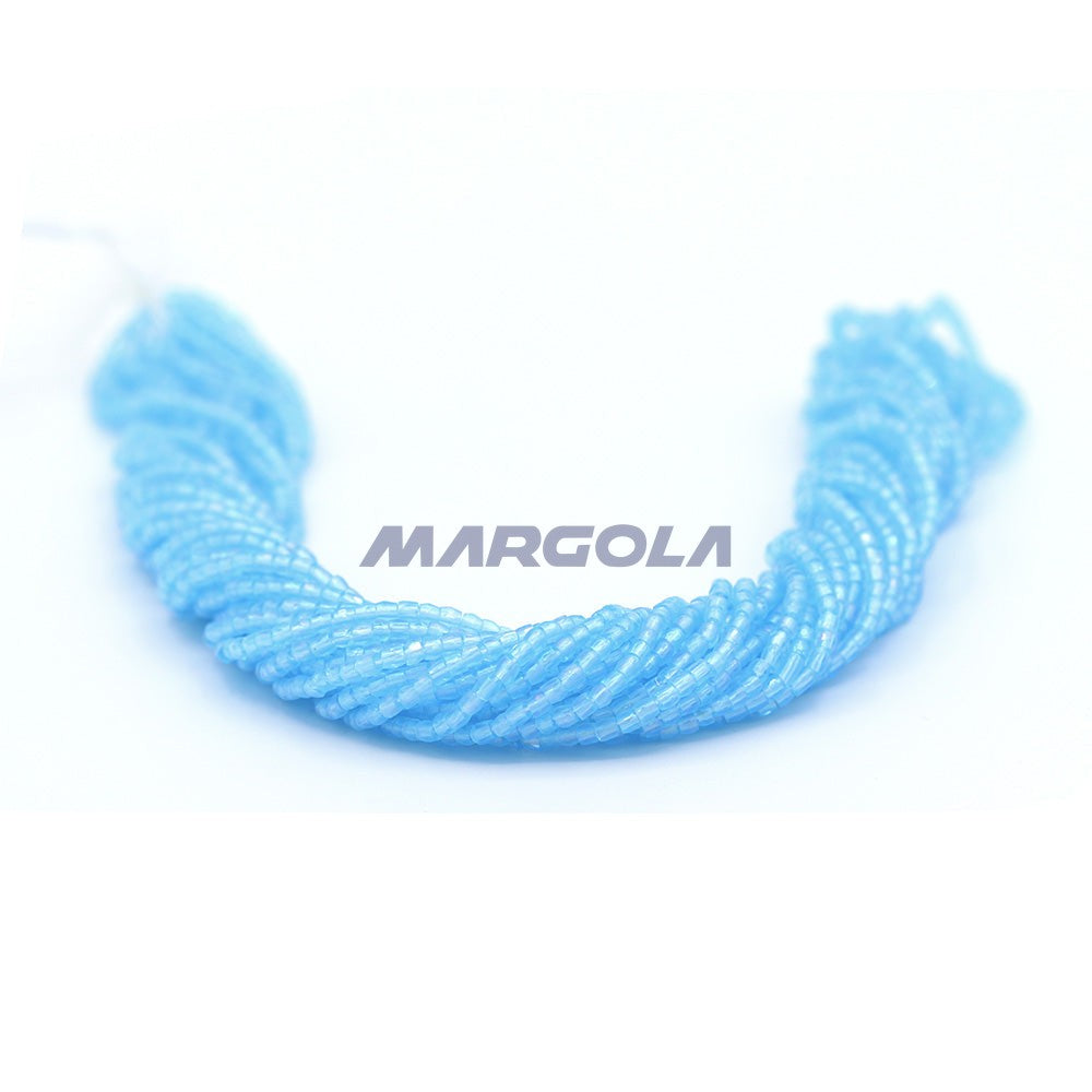 3 Cut 9/0 Light Aqua Transparent Iris Preciosa Ornela Beads