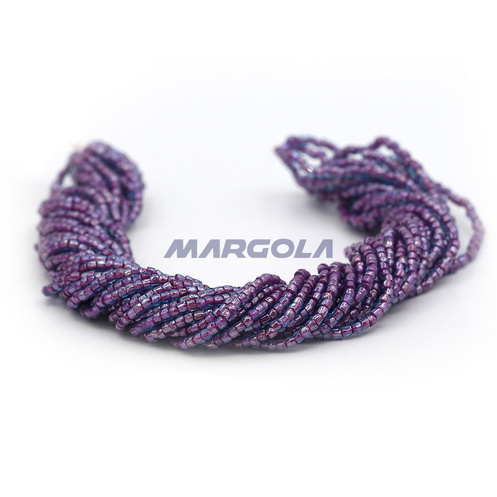 3 Cut 9/0 Aqua Luster Red Lined Preciosa Ornela Beads
