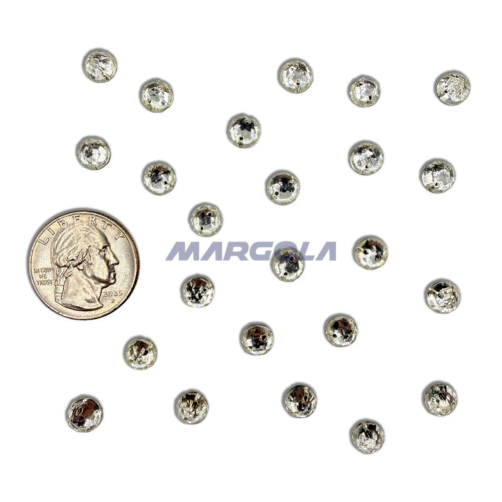 Sew On Glass Jewel Round 7mm Crystal