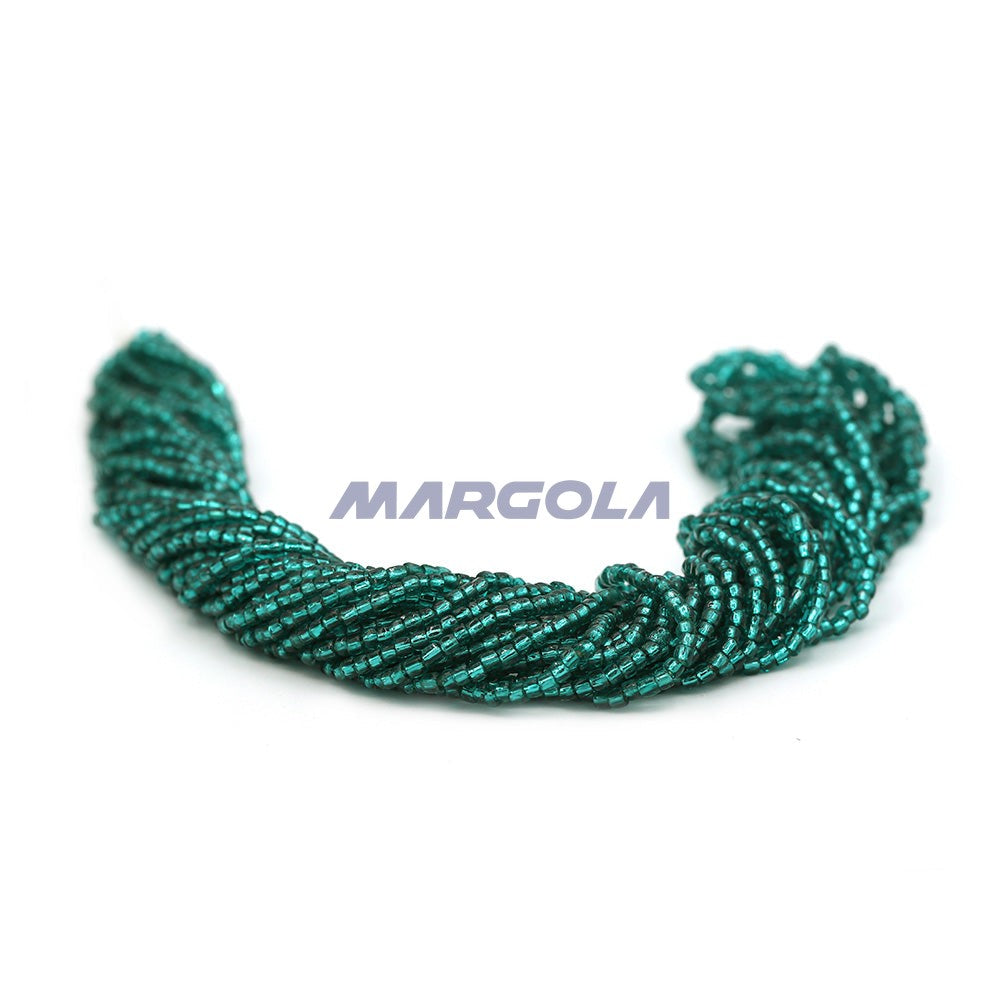 3 Cut 9/0 Blue Zircon Transparent Silver Lined Preciosa Ornela Beads