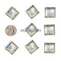 Sew On Glass Jewel Square 23x23mm Crystal