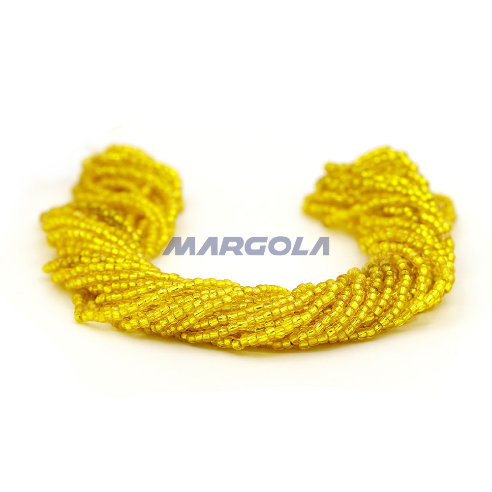 3 Cut 9/0 Citrine Transparent Silver Lined Preciosa Ornela Beads