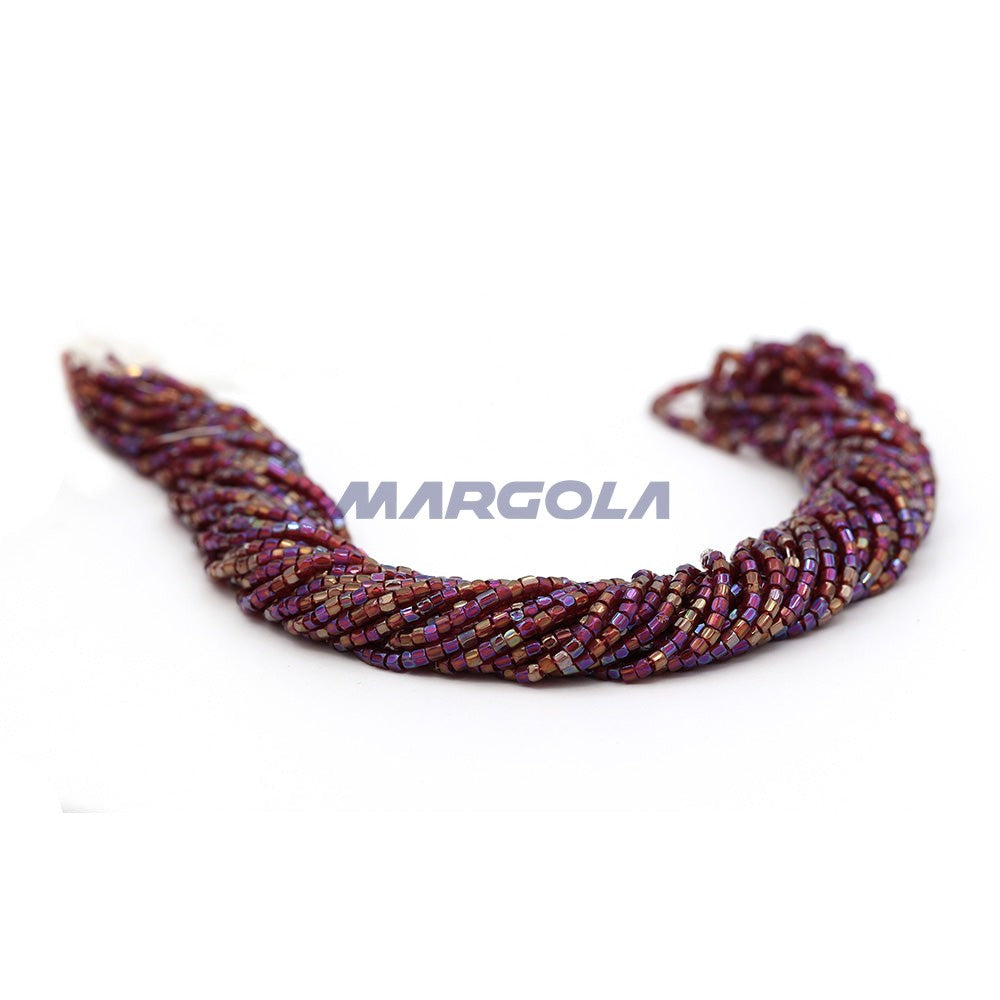 3 Cut 9/0 Garnet Transparent Iris Preciosa Ornela Beads