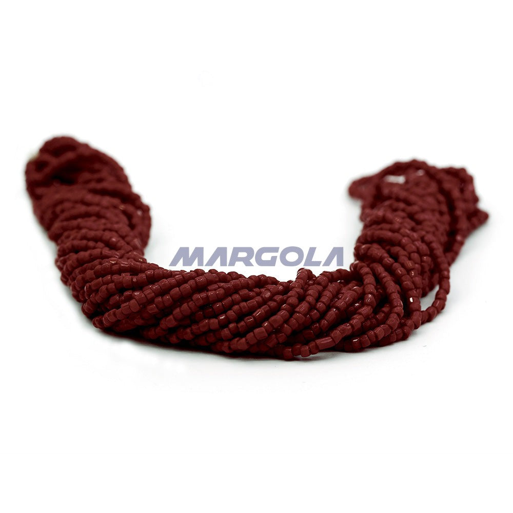 3 Cut 9/0 Dark Red Opaque Preciosa Ornela Beads