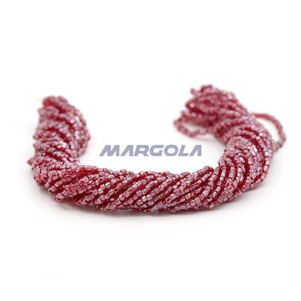 3 Cut 9/0 Siam Ruby Transparent Luster Preciosa Ornela Beads