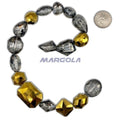Chunky Mix Multi-Shape Beads - CHROME INSIDE / AURUM OUTSIDE