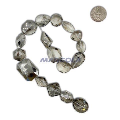 Chunky Mix Multi-Shape Beads - CHROME