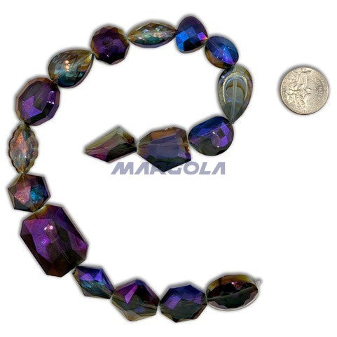 Chunky Mix Multi-Shape Beads - MONTANA IRIS / PURPLE IRIS