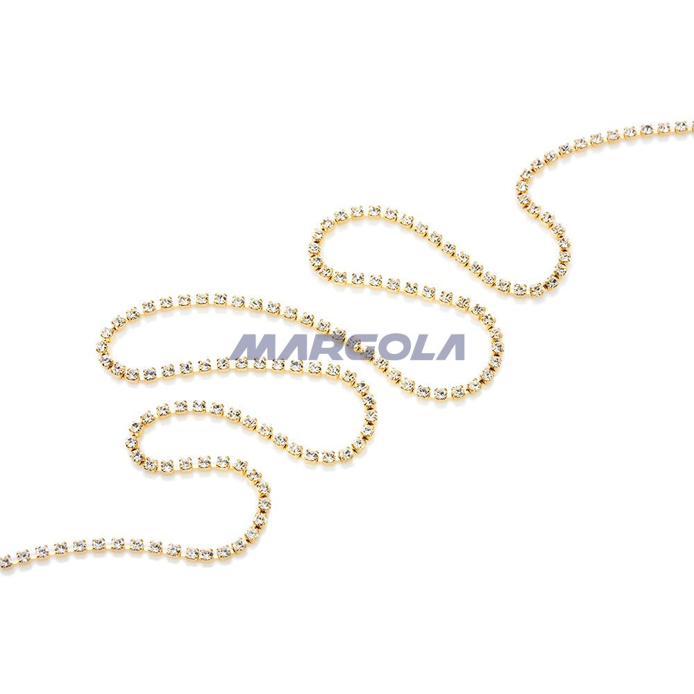 CZECH RHINESTONE CHAIN MACHINE CUT CRYSTAL - 29ss