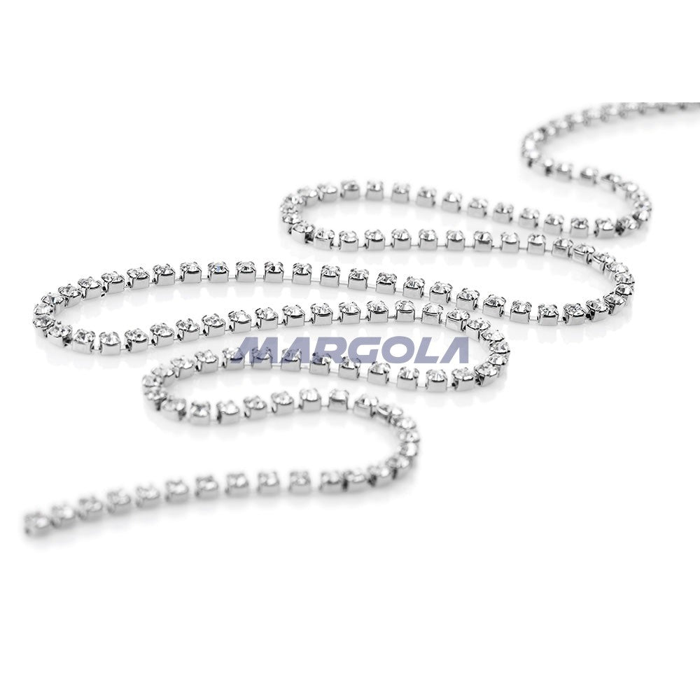 CZECH RHINESTONE CHAIN MACHINE CUT CRYSTAL - 29ss