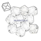 Vintage Preciosa Crystal 16 Faceted Bicone Beads - Crystal