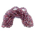 Faceted Czech Glass Fire Polished Multi Color Beads (Crystal, Padparadscha & Light Amethyst)