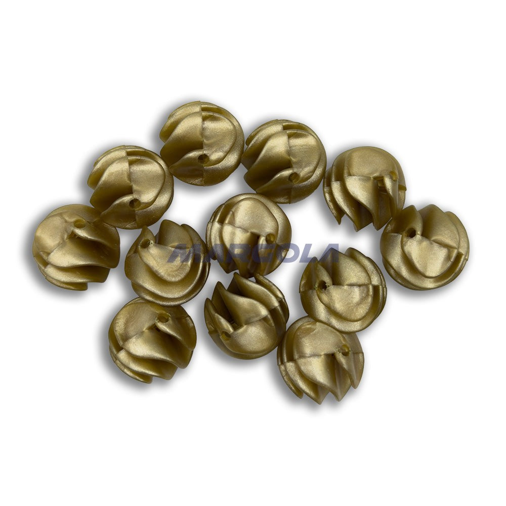 Vintage Western German Plexy Beads - SOFT GOLD RUFFLE