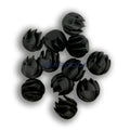 Vintage Western German Plexy Beads - SOFT BLACK RUFFLE