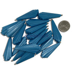 G0162 Blue Silk vintage German resin art deco fan pendants
