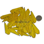 G0162 Citrine Transparent vintage German resin art deco fan pendants