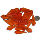 G0162 Hyacinth Transparent vintage German resin art deco fan pendants