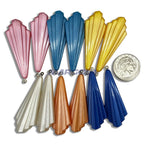 G0162 Multi Silk vintage German resin art deco fan pendants