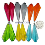 G0162 Multi Transparent vintage German resin art deco fan pendants