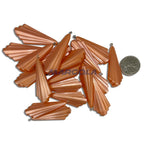 G0162 Orange Silk vintage German resin art deco fan pendants