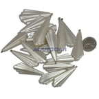G0162 Pearl White Silk vintage German resin art deco fan pendants