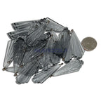 G0162 Smoke Grey Transparent vintage German resin art deco fan pendants