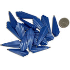 G0162 Dark Blue Silk vintage German resin art deco fan pendants