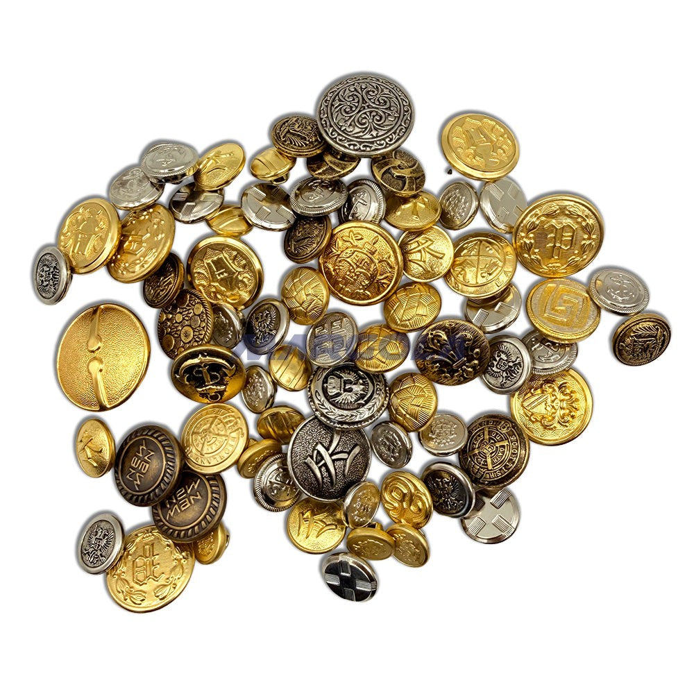 Metal Button Mix Assorted Sizes and Finishes