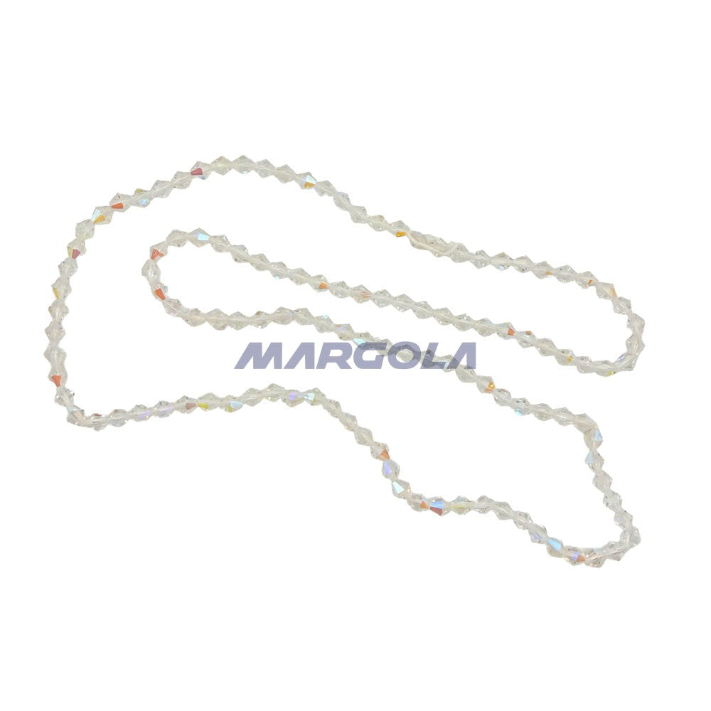 Vintage Preciosa Crystal 16 Faceted Bicone Beads - Crystal AB