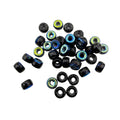 Czech Glass Roller Beads 6mm JET BLACK AB OPAQUE