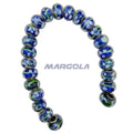 Chunky Rondelle Large Hole Lampwork Glass Beads - P12002