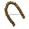 Chunky Rondelle Large Hole Lampwork Glass Beads - P12016
