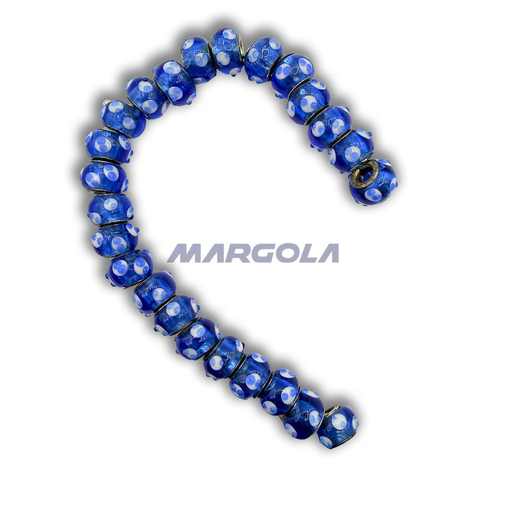 Chunky Rondelle Large Hole Lampwork Glass Beads - P12036