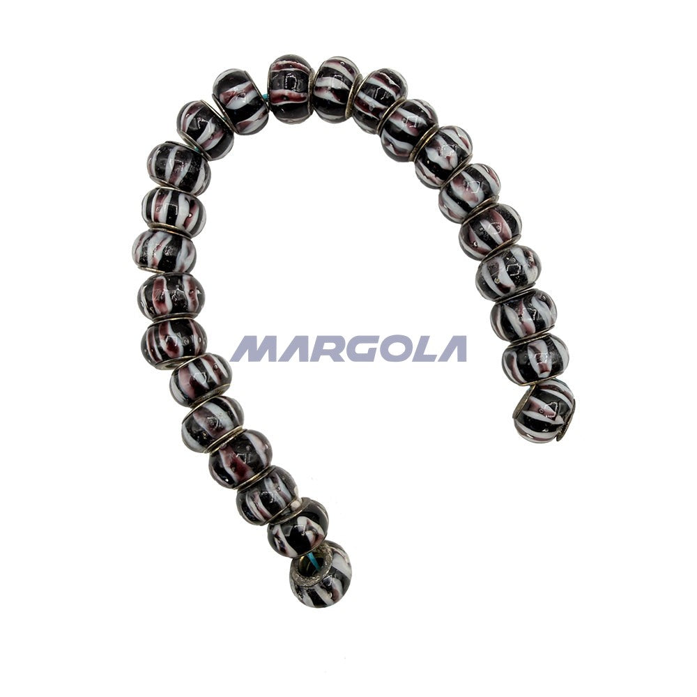 Chunky Rondelle Large Hole Lampwork Glass Beads - P12050