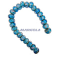 Chunky Rondelle Large Hole Lampwork Glass Beads - P12069