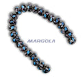 Chunky Rondelle Large Hole Lampwork Glass Beads - P12071