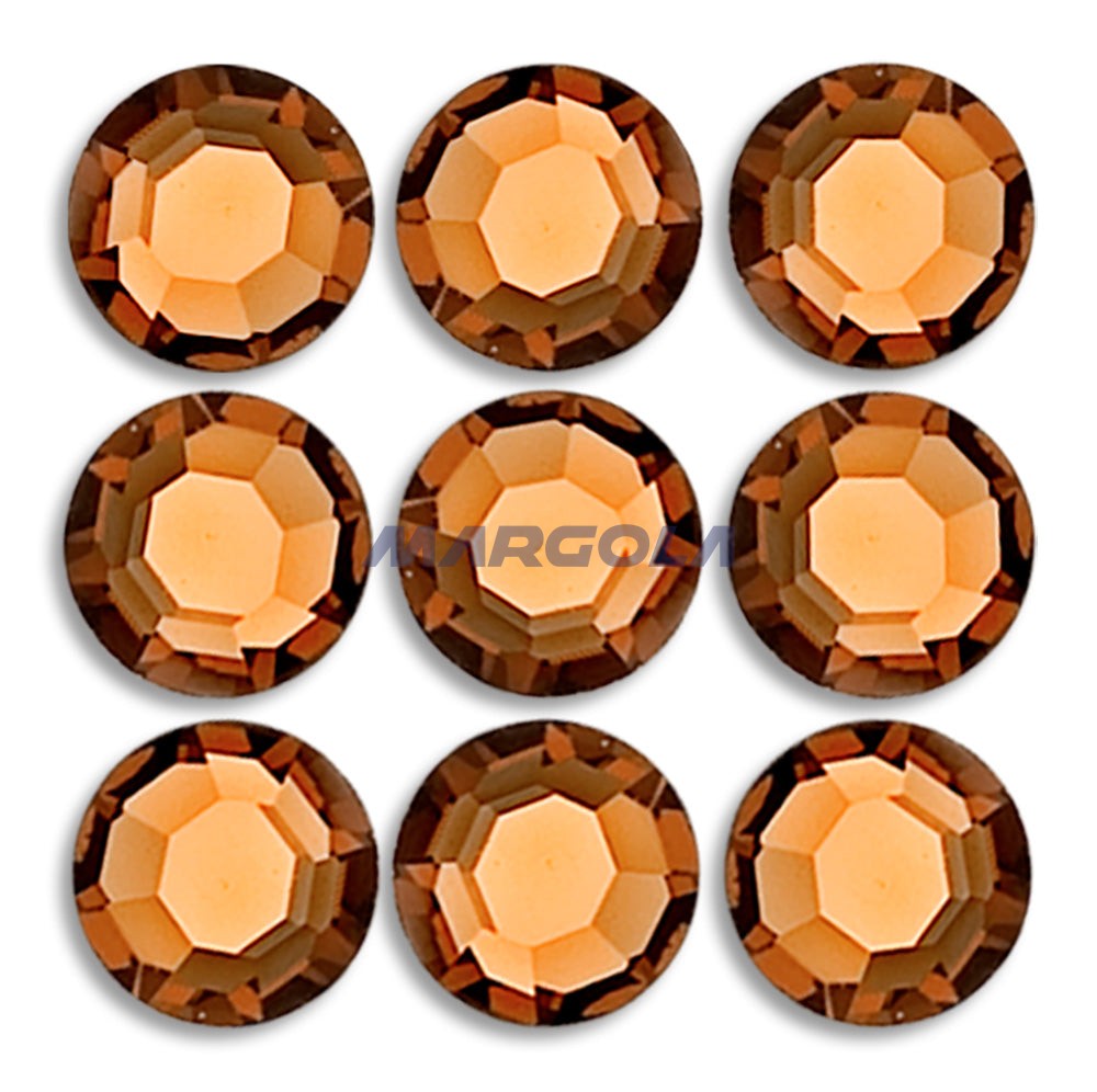 Preciosa & Jablonex Hot Fix Extra 2-Cut Glass Chaton Rose Flatback Rhinestones 40ss