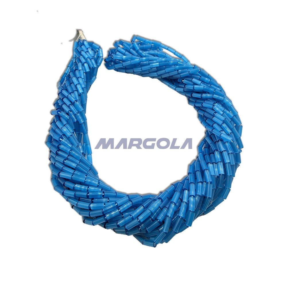 BUGLE #2 (4.5mm) AQUA SATIN PRECIOSA ORNELA BEADS