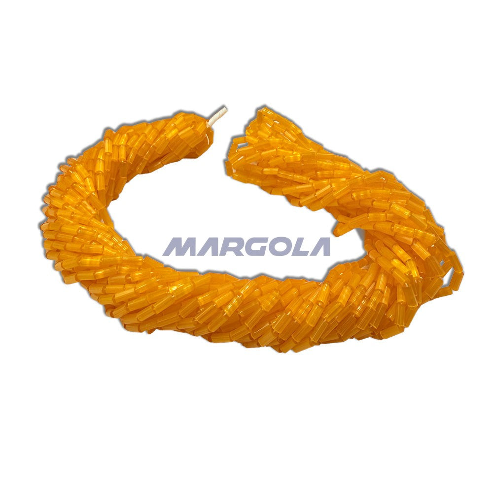 BUGLE #2 (4.5mm) ORANGE SATIN PRECIOSA ORNELA BEADS