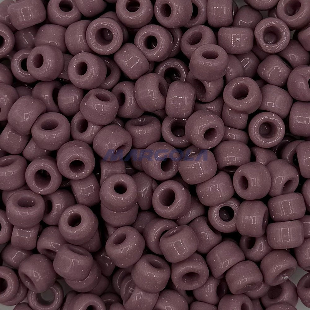 Czech Glass Crow Beads 9mm MAUVE
