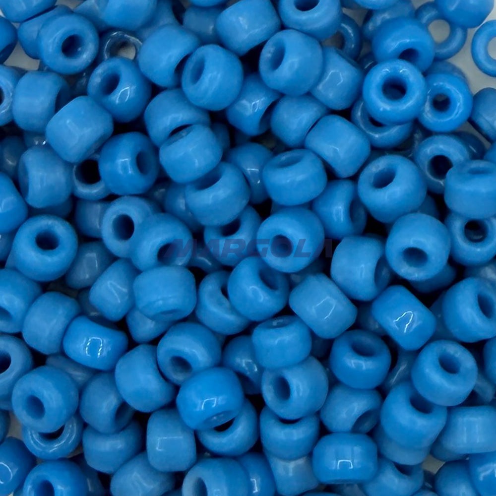 Czech Glass Crow Beads 9mm BLUE