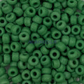 Czech Glass Crow Beads 9mm GREEN