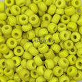 Czech Glass Crow Beads 9mm YELLOW