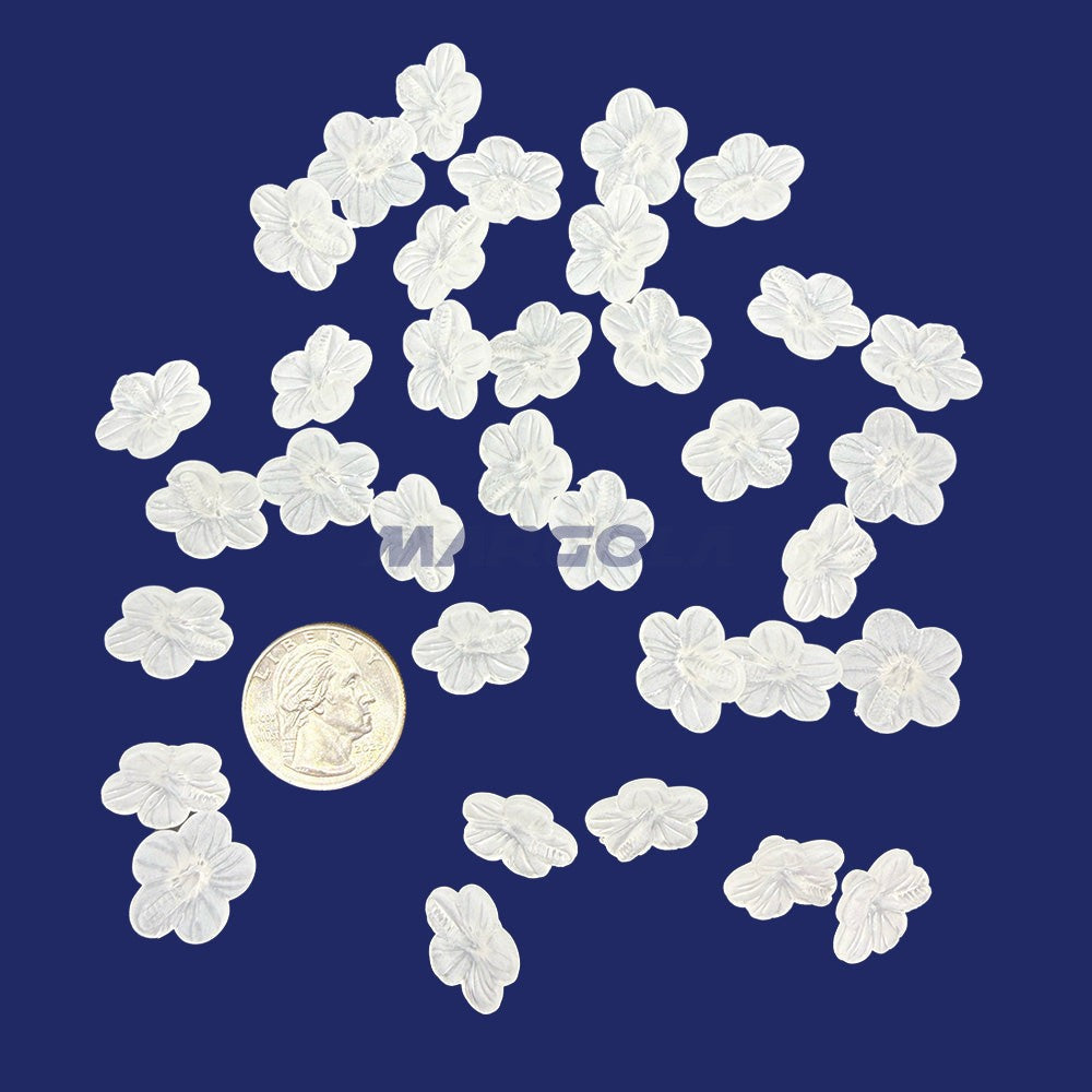 Plexi-Lalique Daisy button 17mm Frosted Crystal