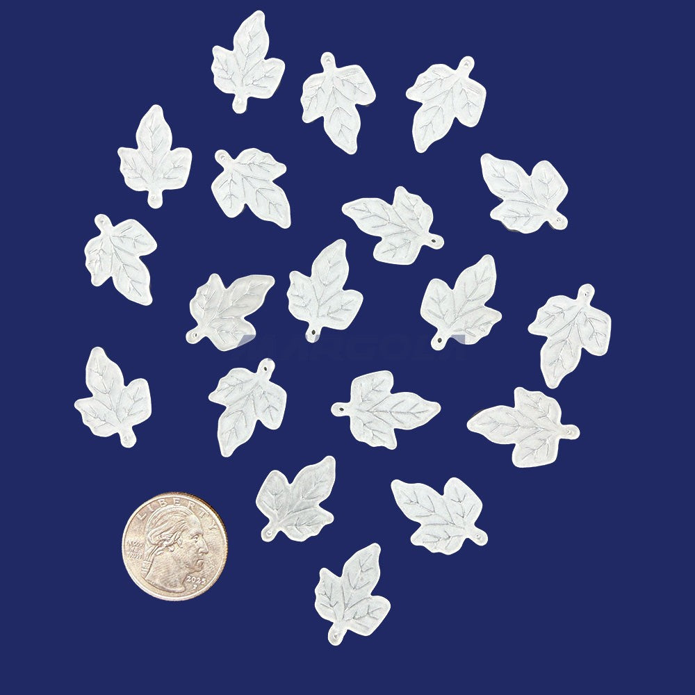 Plexi-Lalique Leaf 18x24mm Frosted Crystal